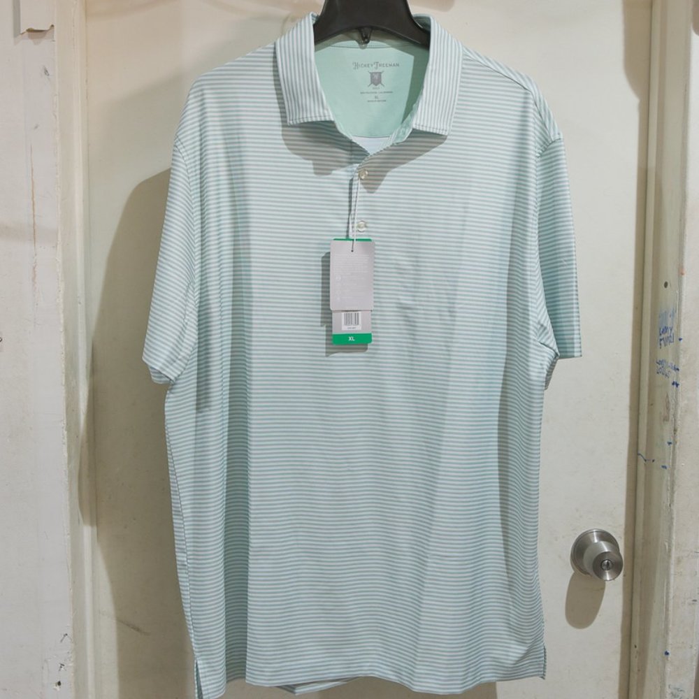 Hickey Freeman Mens Polo GREEN Performance XL XXL